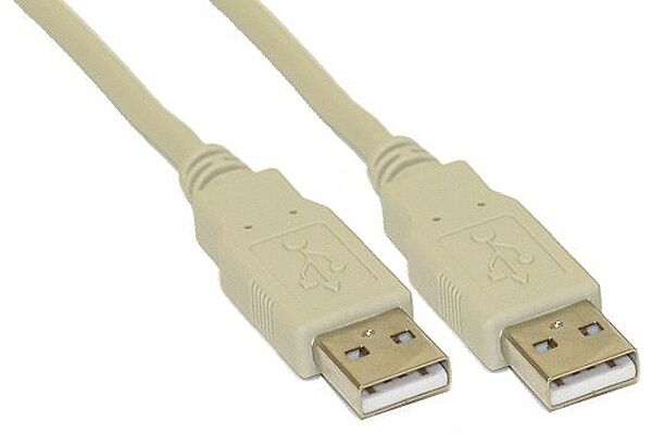 Divers USB 2.0 cable, beige, AM/AM, 2m