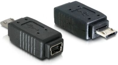 DeLock 65063 - Adapter USB micro-B Stecker zu mini USB 5pin Buchse