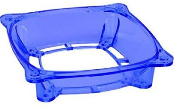 InLine Fan-Adapter 120mm auf 70/80/92mm - transparent/blue