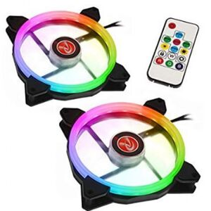 Raijintek IRIS 14 Rainbow RGB LED-Lüfter - 2er Set inkl. Controller - 140mm