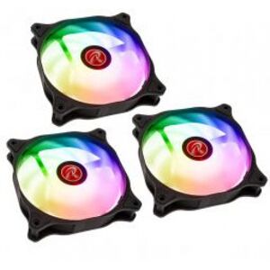 Raijintek EOS 12 Rainbow ARGB PWM-Lüfter - 3er-Set inkl. Controller - 120mm