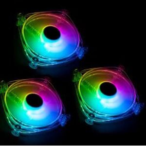 Lamptron Icecloud+ ARGB 120 PWM Lüfter - transparent - 3er Pack