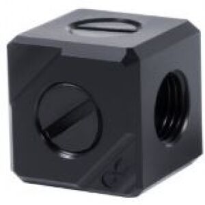 Alphacool Eiszapfen Anschlussterminal 5-Fach G1/4 IG - Black Acetal