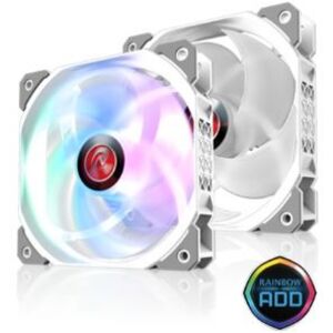 Raijintek Ageras 12 White ARGB-2 - Gehäuselüfter 120mm