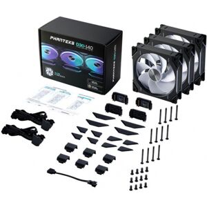 Phanteks D30 PWM Reverse Airflow, D-RGB Lüfter, 3er Pack - 140mm, schwarz