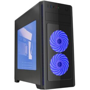 Gembird Fornax M100B - Gaming-Computergehäuse / blaue Lüfter