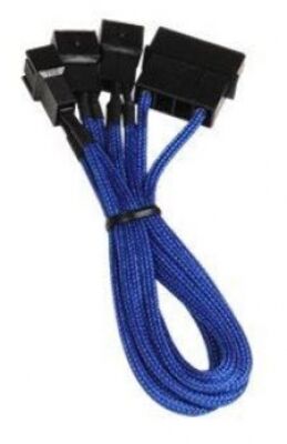 BitFenix Molex zu 3x 3-Pin 5V Adapter 20cm - sleeved blue/blue
