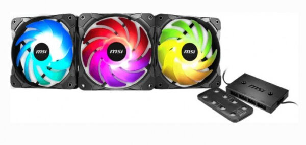 MSI MAG Max F12A-3H - 120mm Gehäuselüfter 3er-Pack - LED-Steuerung / Fernbedienung