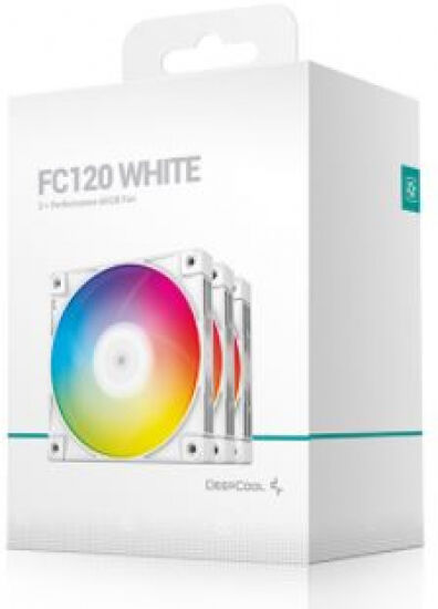 DeepCool FC120 - Performance-RGB-PWM-Lüfter / 120mm - Weiss - 3er Pack