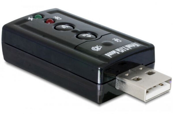 DeLock 63926 - USB 2.0 Sound Adapter Virtual 7.1 - 24 bit / 96 kHz mit S/PDIF