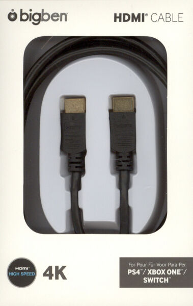 Bigben - HDMI 2.0a Cable 2m - black [NSW/PS5/PS4/XSX/XONE]