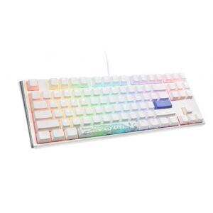 DuckyChannel Ducky One 3 Classic Pure White TKL Gaming Tastatur, RGB LED - MX-Red - US-Layout