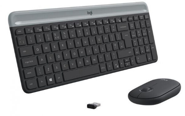 Logitech MK470 - Slim Wireless Combo Graphite - Maus + Keyboard - CH-Layout
