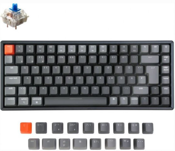 Divers Keychron K2 Version 2 - Gaming Keyboard RGB / Gateron Blue Switches - GER-Layout