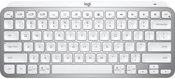 Logitech MX Keys Mini Pale Grey - USB/Bluetooth Tastatur für MAC - CH-Layout