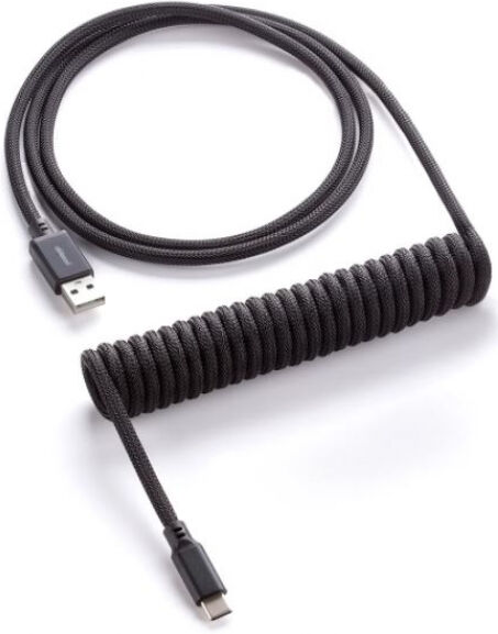 CableMod Classic Coiled Keyboard Cable USB-C zu USB Typ A, Midnight Black - 150cm