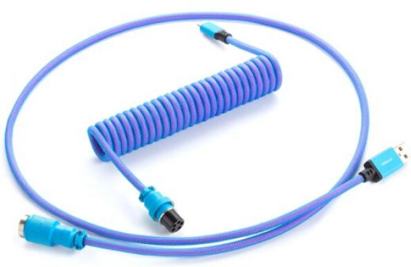 CableMod Pro Coiled Keyboard Cable USB-C zu USB Typ A, Galaxy Blue - 150cm