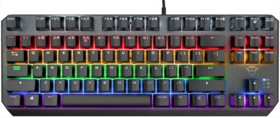 Trust GXT 834 Callaz TKL - Gaming Tastatur mit LED-Beleuchtung - QWERTZ-Layout (GER-Layout)