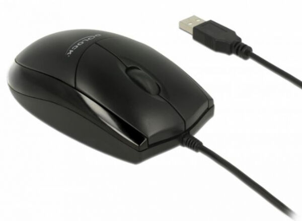 DeLock 12530 - Optische 3-Tasten USB Desktop Maus – Lautlos