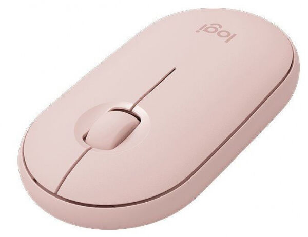 Logitech M350 Pebble - Wireless Maus Hellrosa