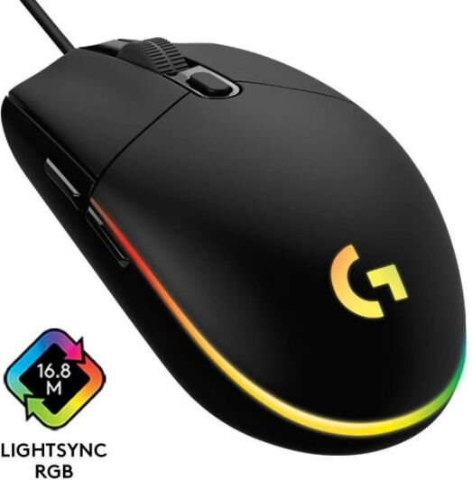 Logitech G203 Lightsync - USB-Maus - Schwarz