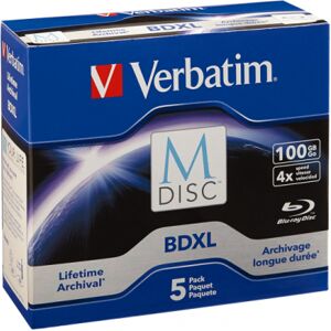 M-Disc DVD+R Verbatim - 100 GB / 4x Speed - 5 Stk.