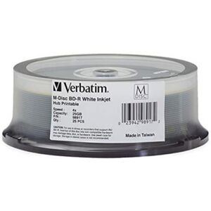 Verbatim BD-R M-DISC 25GB - bis 4x Speed - 25er Pack / bedruckbar