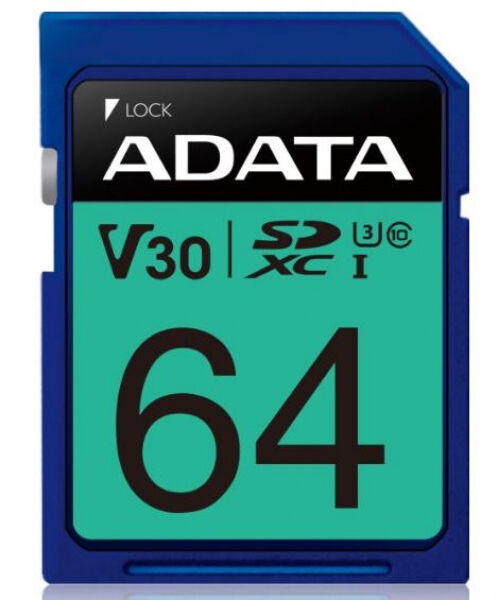 A-Data SDXC-Card Premier Pro UHS-I U3 / Class10 / V30 - 64GB