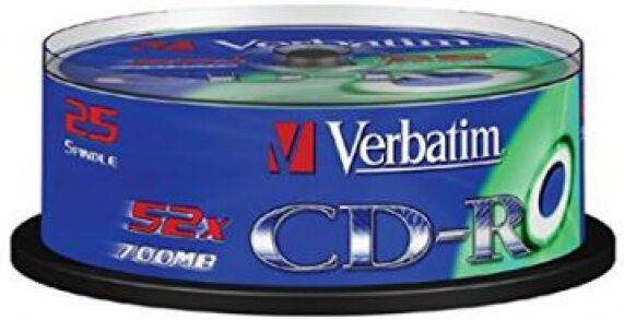 Verbatim CD-R Verbatim (43432) / 700MB / 52x Speed (25er Spindel)