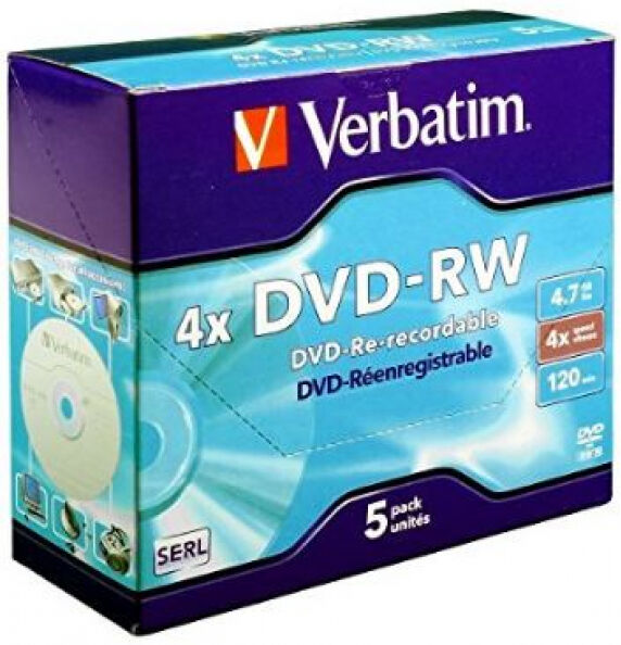 Verbatim DVD-RW Verbatim (43285) 4.7GB - JewelCase (5er Pack)