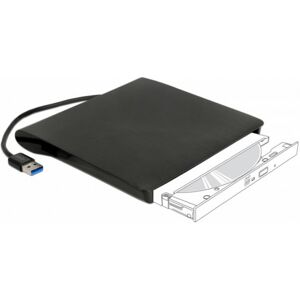 DeLock 42603 - Externes Gehäuse für 5.25 Zoll Ultra Slim SATA Laufwerke 9,5 mm zu USB Typ-A Stecker