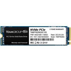 Team Group MP33 SSD (TM8FP6256G0C101) - M.2 2280 PCIe 3.0 x4 NVMe - 256GB