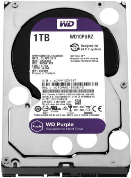 Western Digital Purple (WD10PURZ) - 3.5 Zoll SATA3 - 1TB