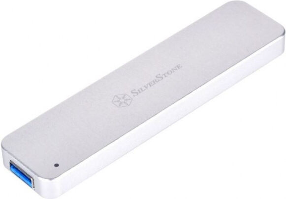 Silverstone ssT-MS09S - ext. B-Key-SATA-M.2-ssD Gehäuse Silber - USB3.1 Gen2