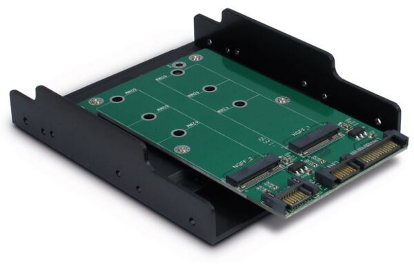 Inter-Tech Inter Tech KT005B - Trägerrahmen (Direkt) für zwei M.2 S-ATA Festplatten