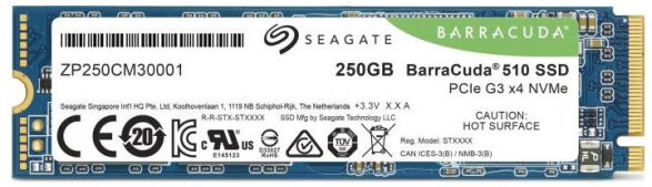 Seagate BarraCuda 510 SSD (ZP500CM3A001) - M.2 2280 PCIe 3.0 x4 NVMe - 500GB