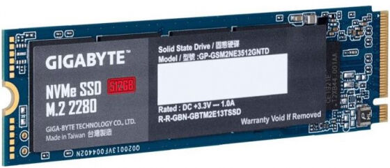 Gigabyte SSD (GP-GSM2NE3512GNTD) - M.2 2280 PCIe 3.0 x4 NVMe - 512GB