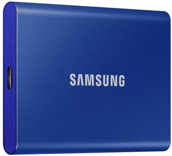 Samsung Portable SSD T7 (MU-PC1T0H/WW) - ext. 2.5 Zoll SSD Blau - 1TB - USB3.2 Gen2