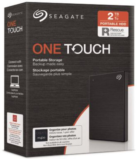 Seagate One Touch Portable (STKB2000400) - ext. 2.5 Zoll HD Schwarz - 2TB - USB3.0