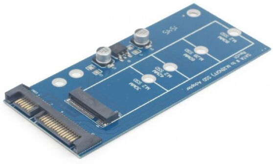 Gembird EE18-M2S3PCB-01 - M.2 (NGFF) zu SATA 1.8 Zoll SSD Adapterkarte