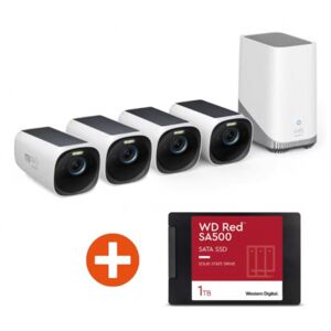 Anker eufyCam 3 Set Outdoor Kamera 4K 4+1 solarbetr. Überwachungssystem, inkl. 1TB SSD