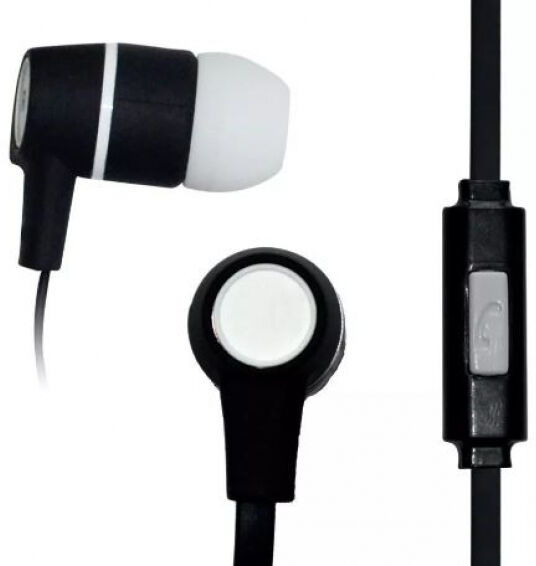 Vakoss SK-214K - Stereo Earphones Silikon mit Mikro/Volume Control - Schwarz