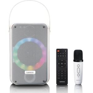 Lenco BTC-060WH - Bluetooth Karaoke System mit Mikro - Weiss