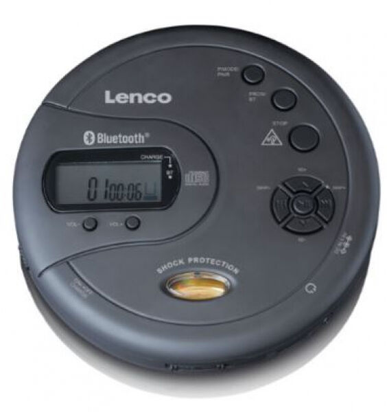 Lenco CD-300 - portabler Bluetooth CD-Player - Schwarz