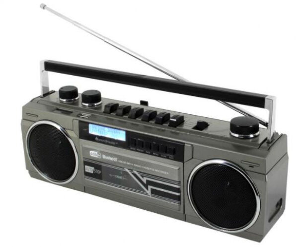 SoundMaster SRR70TI - Retro Radiokassettenrecorder, DAB+, Bluetooth