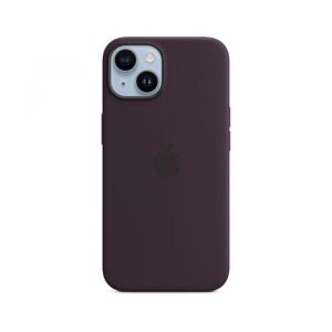 Apple Silikon Case iPhone 14 rd mit MagSafe - holunder