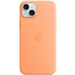 Apple Silicone Case mit MagSafe iPhone 15 Plus / inkl. MagSafe, Orange Sorbet / Thema: Mobiltelefon Back Cover