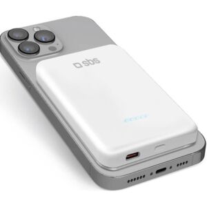 SBS Powerbank 5.000mAh USB-C/MagSafe 20W - Weiss