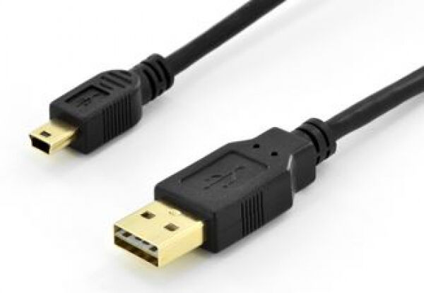 Digitus USB Kabel A -> mini B St/St 1.00m A wendbar sw