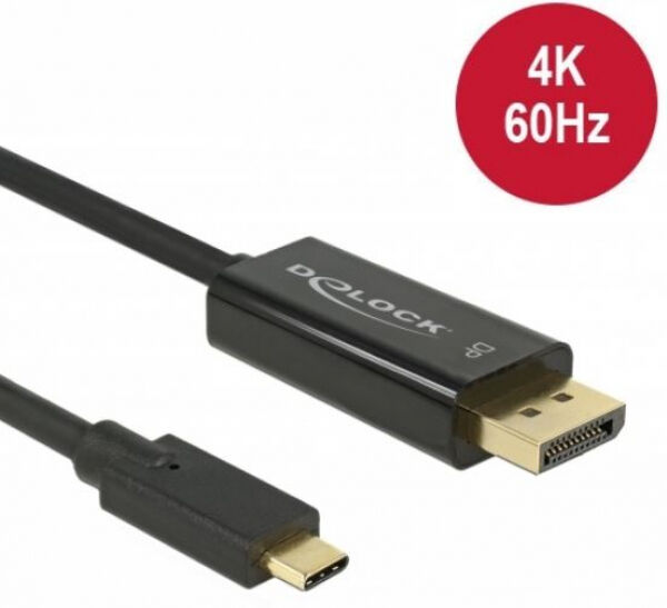 DeLock 85256 - Kabel USB Type-C Stecker > Displayport Stecker (DP Alt Mode) 4K 60 Hz 2 m